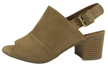 City Classified Women's Peep Toe Stacked Chunky Heel Sling Back Ankle Bootie