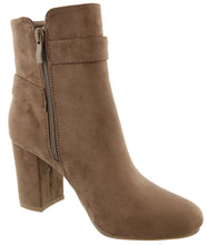 Top Moda Women's Western Strappy Buckle Chunky Stacked Block Heel Ankle Bootie