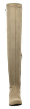 Refresh Footwear Women's Over the Knee Drawstring Round Toe Flat Boot