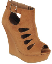 Forever Link Women's Platform Wedge Buckle Bootie