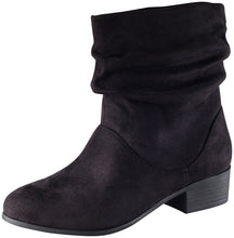 Soda Energy Women's Slouchy Pull On Low Block Heel Ankle Booties
