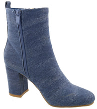 Top Moda Women's Exposed Zipper Block Heel Round Toe Ankle Bootie