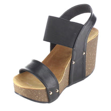 Refresh Women's Mara-10 Platform Cork Wedge High Heel Leather Sandal...
