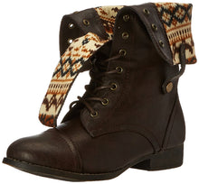 DBDK Elegant Womens Faux Leather Combat Boot