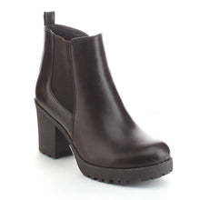 Refresh Club-01 Women's Elastic Panel Slip On Chunky Heel Ankle Booties