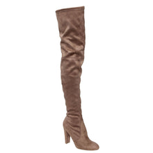 Wild Diva Lounge FF18 Women's Drawstring Stretchy Over The Knee Block Heel Boots