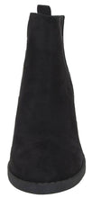 Soda Women's Cut Out Side Closed Toe Chunky Stacked Block Heel Ankle Bootie