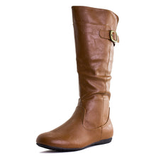 Kali Women's Knee High Buckle Faux Leather Boots (Adults)