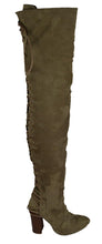Chase & Chloe Women's Over The Knee Thigh High Lace Up Corset Boot