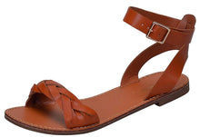 Breckelle's Women's Open Toe Ankle Strappy Braided Flat Sandal