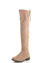 Forever Link Womens Over Knee High Drawstring Tie Lace Up Chunky Thick Heel Boots