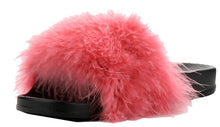 Cape Robbin Women Open Toe Flip Flop Marabou Fur Slide Slip On Flats Sandals Shoe Slipper