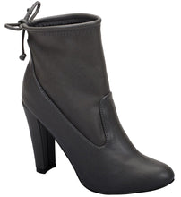Breckelle's Women's Stretchy Pull On Chunky Heel Bootie