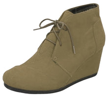 Forever Link Women's Lace Up Hidden Wedge Ankle Bootie