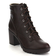 Breckelle's RANGER-21 Women's Basic Block Heel Lace Up Military Ankle Booties
