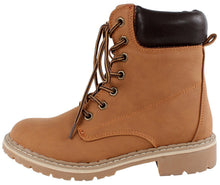 Forever Link Women's Lace-Up Padded Collar Combat Work Hiking Boot