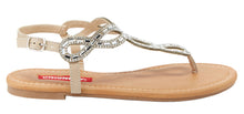 Unionbay Women's Swirl Beaded Rhinestone Crystal Embellished Flat Sandal