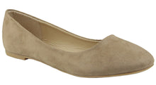 Anna Shoes Women's Sueded Closed Toe Ballet Flat