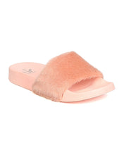 Betani Womens Farah-1 Furry Slide Sandals