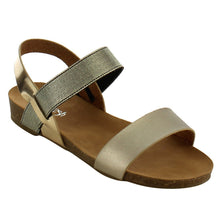 Refresh IE25 Women's Elastic Ankle Strap Flat Beach Sandal
