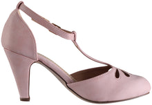 Chase & Chloe Kimmy-36 Women's Teardrop Cut Out T-Strap Mid Heel Dress Pumps