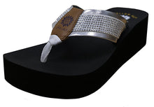 Yellow Box Women's Edeva Metallic Glitter Platform Wedge Flip Flop Sandal