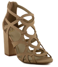 Women's Delicious Review Back Zip Block Heeled Sandal