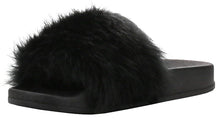 Cape Robbin Moira-5 Women Flip Flop Faux Fuzzy Fur Slide Slip On Flat Sandal Shoe Slipper