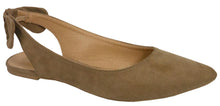 Jynx Women's Slingback Bow Pointed Toe Fashion Ballet Flat Mule
