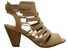 City Classified Womens Fashion Awesome Gladiator Strappy Chunky Block Heel Synthetic Lightly Padded Insole Sandals