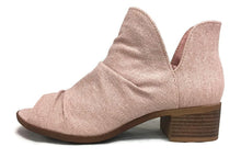 Soda Women's Scrunch Open Side Ankle Bootie