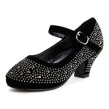 Dana-53k Little Girl Mid Heel Rhinestone Pretty Sandal Dress Shoes