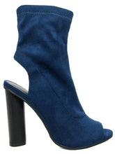 Betani Women's Peep Toe Cut Out Open Back Heel Zipper Bootie