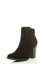 Breckelle's Womens Almond Toe Faux Suede Think Chunky Heel Cowboy Ankle Bootie