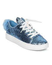 Women Glitter Bunny Ear and Tail Sneaker - Casual, Girls Night, School - Rabbit Sneaker - GF98 By Wild Diva