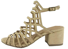 City Classified Women's Geometric Caged Cutout Chunky Heel Sandal