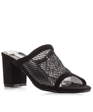 Cape Robbin Women's Vegan Open Toe Mesh Perforated Slip On Mules