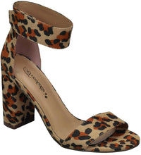 Breckelle's Women's Ankle Wrap Open Toe Chunky Stacked Block Heel Sandal