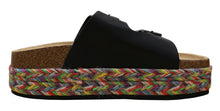 Nature Breeze Women's Hippie Boho Festival Flatform Two Strap Sandal