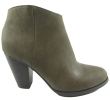 City Classified by Soda Women's Lavona Stacked Block Heel Ankle Bootie
