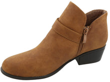 Top Moda Women's Buckle Accent Heeled Ankle Bootie