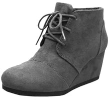 Cambridge Select Women's Lace Up Wedge High Heel Ankle Boot