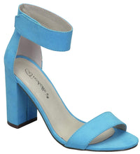 Breckelle's Women's Ankle Wrap Open Toe Chunky Stacked Block Heel Sandal