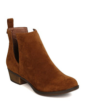 Breckelles GK79 Women Faux Suede Cut Out Riding Bootie