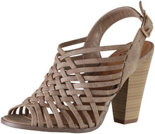 Delicious by Soda Women's Hills Slingback Caged Latticed High Heel Sandal