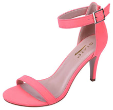 Glaze Women's Ankle Strappy Open Toe Stiletto Heel Dress Sandal