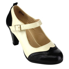 Chase & Chloe Dora-2 Women's Round Toe Two Tone Mary Jane Pumps