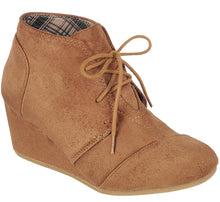 Forever Link Women's Lace Up Hidden Wedge Ankle Bootie
