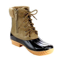 Nature Breeze Duck-02 Women Stitching Lace Up Side Zip Waterproof Insulated Boot