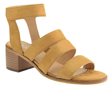 Bella Marie Women's Strappy Block Heel Velcro Sandal